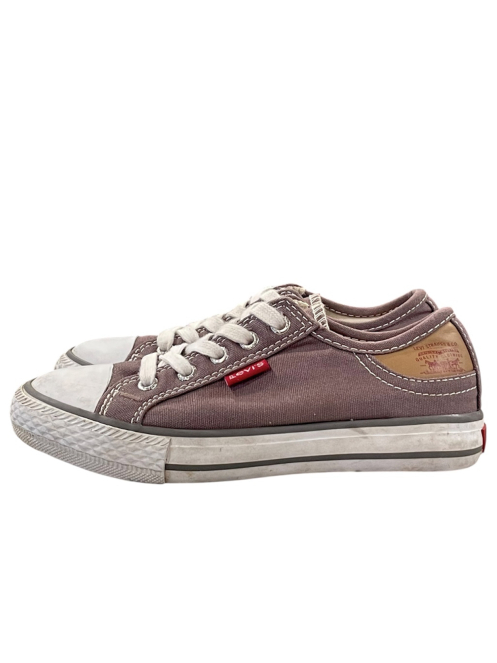 Levi's Stan Buck Unisex Kids Size 13 Sneakers Low Top Canvas Gray Denim